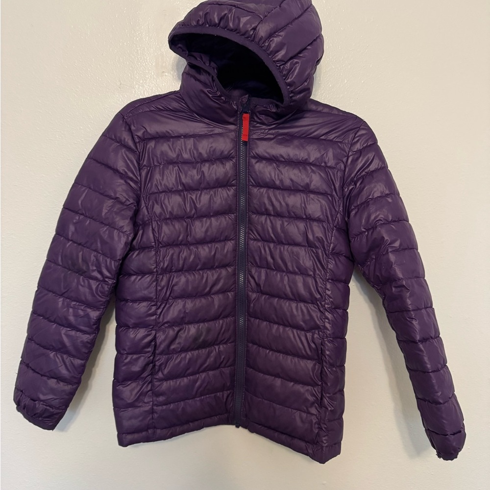 Kids Primary Purple Puffer Jacket